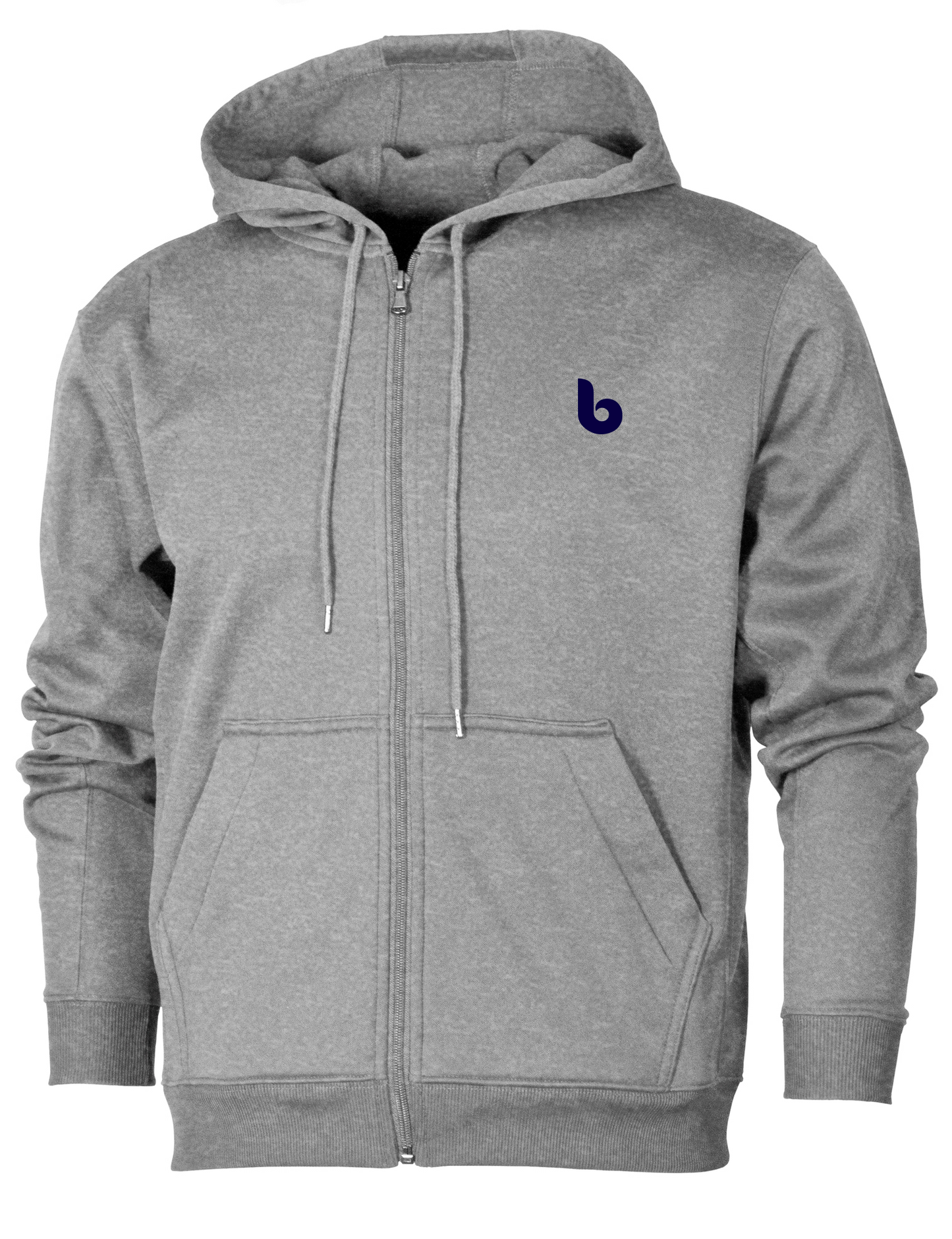 Zip Up Hoodie - Custom Gray